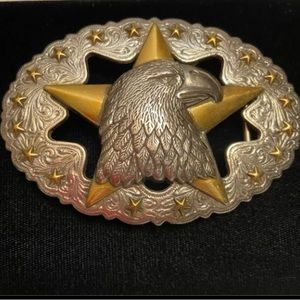 Eagle Silver tone Mens or Women’s Belt Buckle - Unique Nice Buckle!